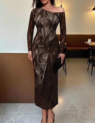 Rochie medie SHEIN, maro