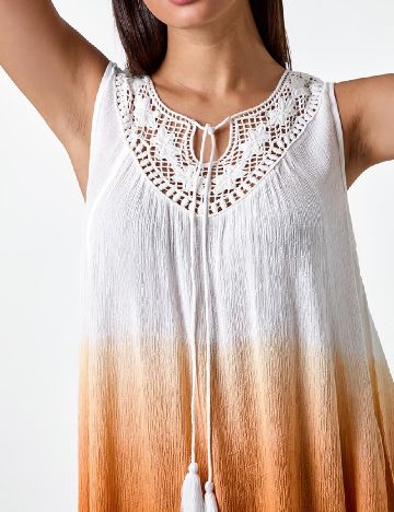 Bluza Roman, alb/portocaliu