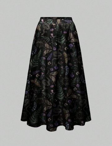 Fusta Romwe Plus Size, negru