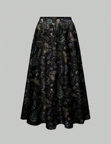 Fusta Romwe Plus Size, negru