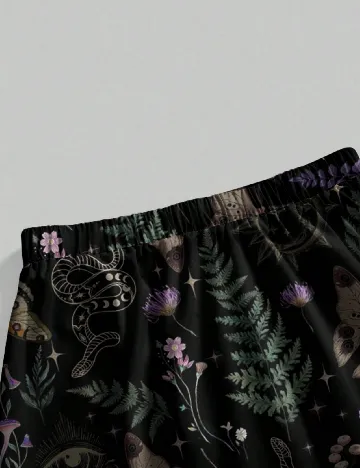 Fusta Romwe Plus Size, negru