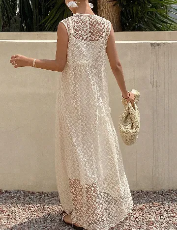 Rochie lunga SHEIN, crem