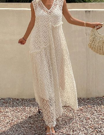 Rochie lunga SHEIN, crem