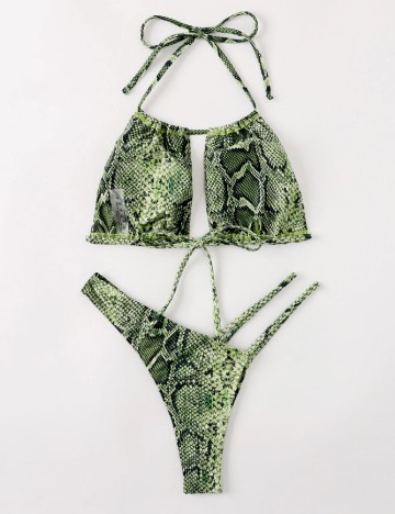 Costum de baie SHEIN, verde