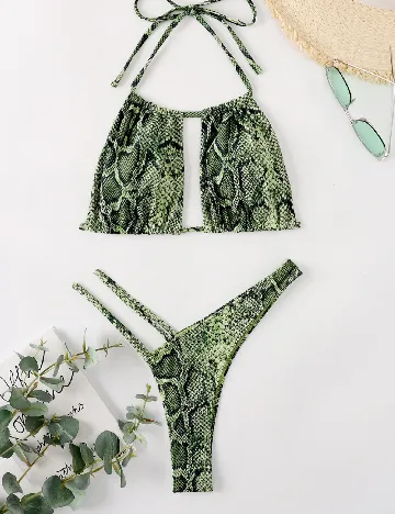 Costum de baie SHEIN, verde