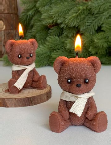 Set lumanari parfumate 2 bucati SHEIN, maro