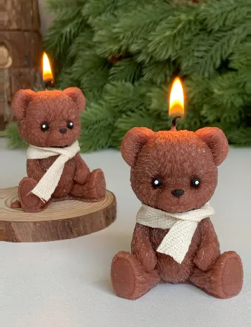 Set lumanari parfumate 2 bucati SHEIN, maro