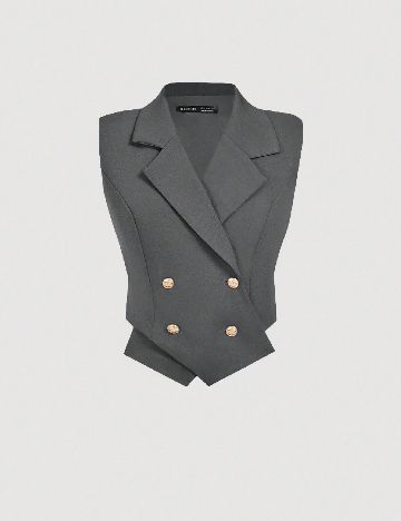 Top SHEIN, gri inchis