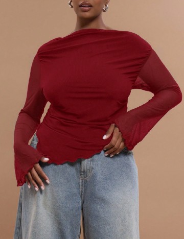 Bluza Musera Plus Size, rosu