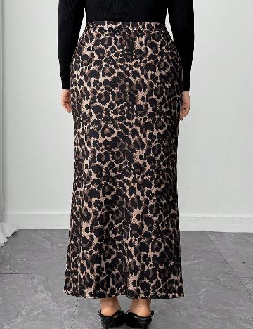 Fusta SHEIN CURVE, animal print