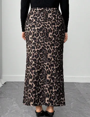 Fusta SHEIN CURVE, animal print