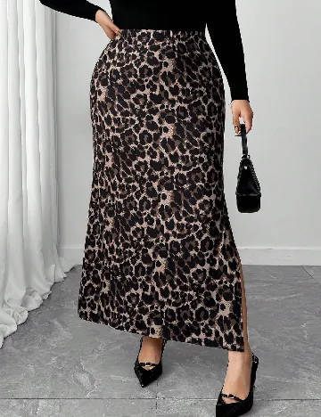 Fusta SHEIN CURVE, animal print