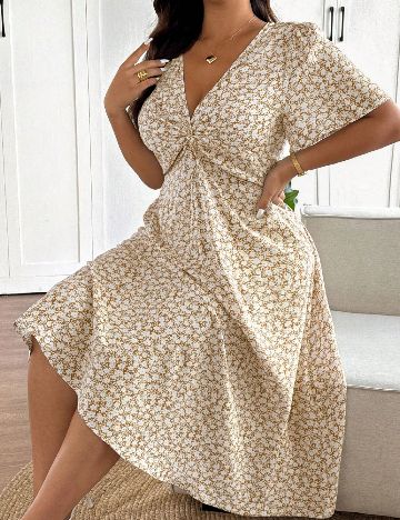 Rochie medie SHEIN CURVE, floral
