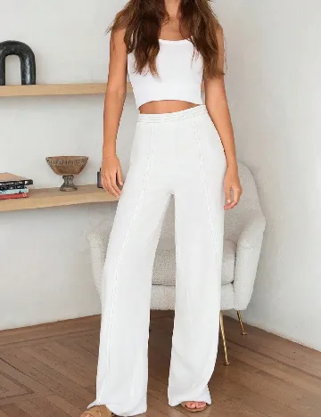 Pantaloni SHEIN, alb