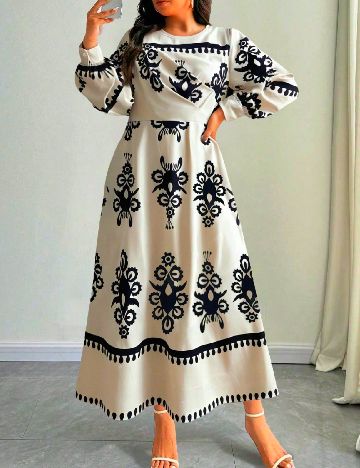 Rochie lunga SHEIN CURVE, crem