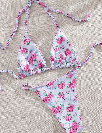 Costum de baie SHEIN, floral print