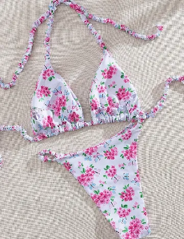 Costum de baie SHEIN, floral print