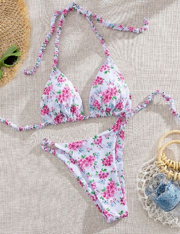 Costum de baie SHEIN, floral print