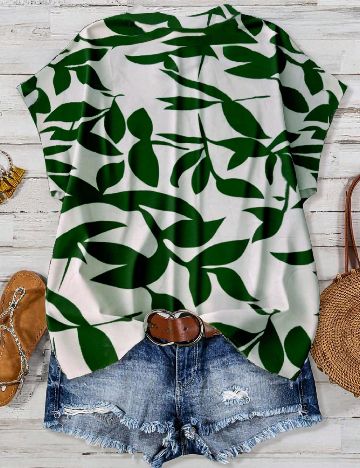 Bluza SHEIN CURVE, verde