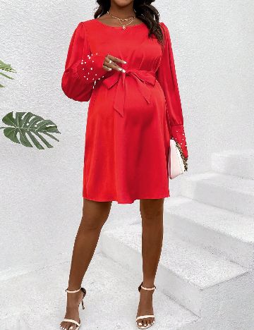 Rochie scurta SHEIN Maternity, rosu
