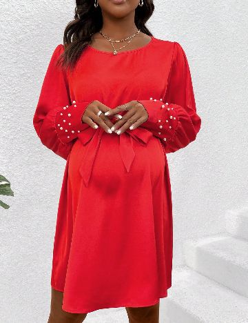 Rochie scurta SHEIN Maternity, rosu