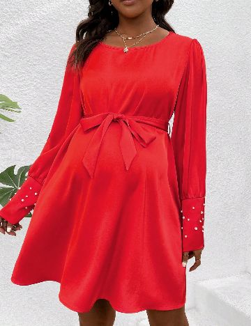 Rochie scurta SHEIN Maternity, rosu
