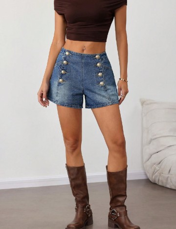 Pantaloni scurti SHEIN, albastru