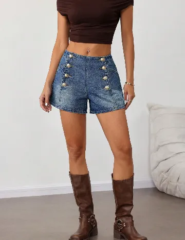 Pantaloni scurti SHEIN, albastru