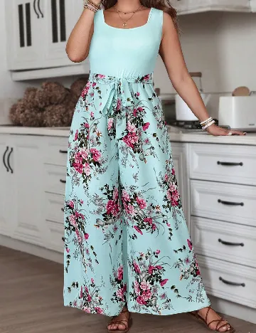 Salopeta SHEIN CURVE, turcoaz