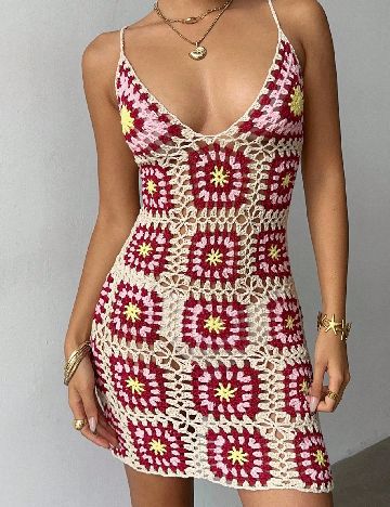 Rochie de plaja SHEIN, mix culori