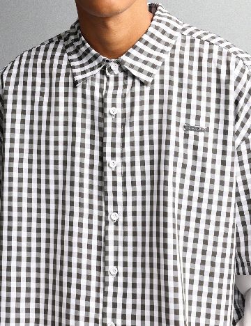 Camasa SUMWON, alb/negru