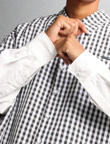 Camasa SUMWON, alb/negru