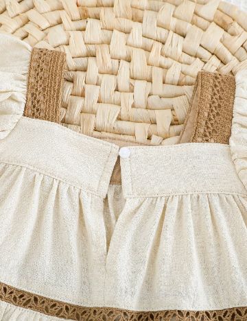 Rochie Cozy Pixies, bej/maro