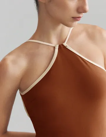 Costum de baie SHEIN, maro