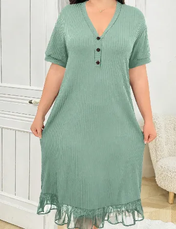 Rochie de noapte SHEIN CURVE, verde