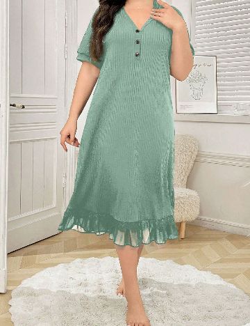 Rochie de noapte SHEIN CURVE, verde