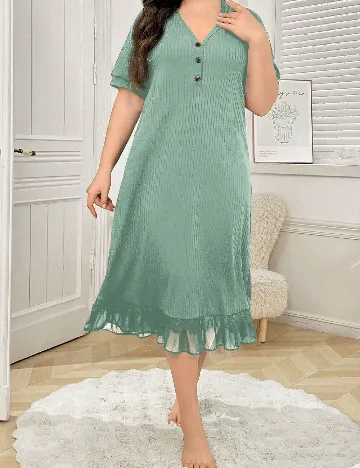 Rochie de noapte SHEIN CURVE, verde