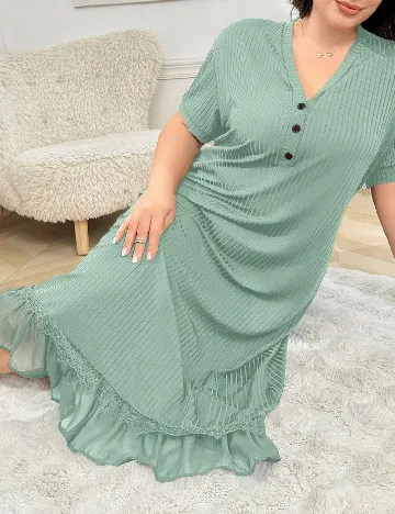 Rochie de noapte SHEIN CURVE, verde
