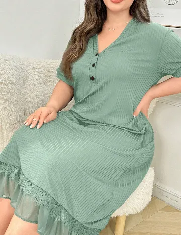 Rochie de noapte SHEIN CURVE, verde