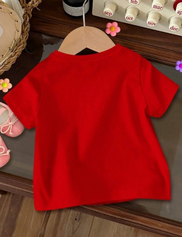Tricou Shein Kids, rosu