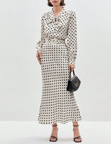 Fusta SHEIN, bej/negru