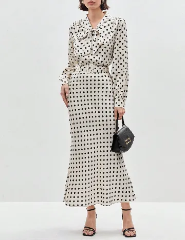 Fusta SHEIN, bej/negru