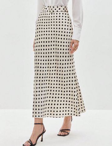 Fusta SHEIN, bej/negru