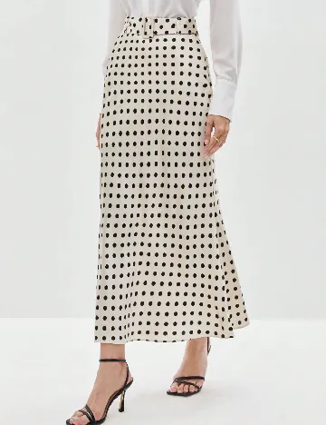Fusta SHEIN, bej/negru
