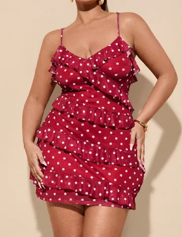 Rochie scurta SHEIN CURVE, rosu