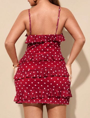 Rochie scurta SHEIN CURVE, rosu