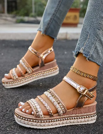 Sandale SHEIN, auriu