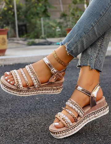 Sandale SHEIN, auriu