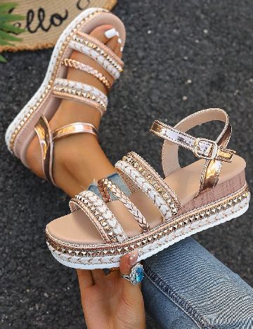 Sandale SHEIN, auriu