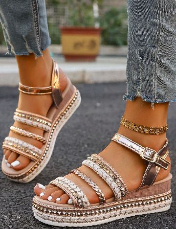 Sandale SHEIN, auriu